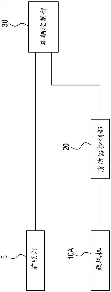 Vehicle cleaner unit and vehicle cleaner system