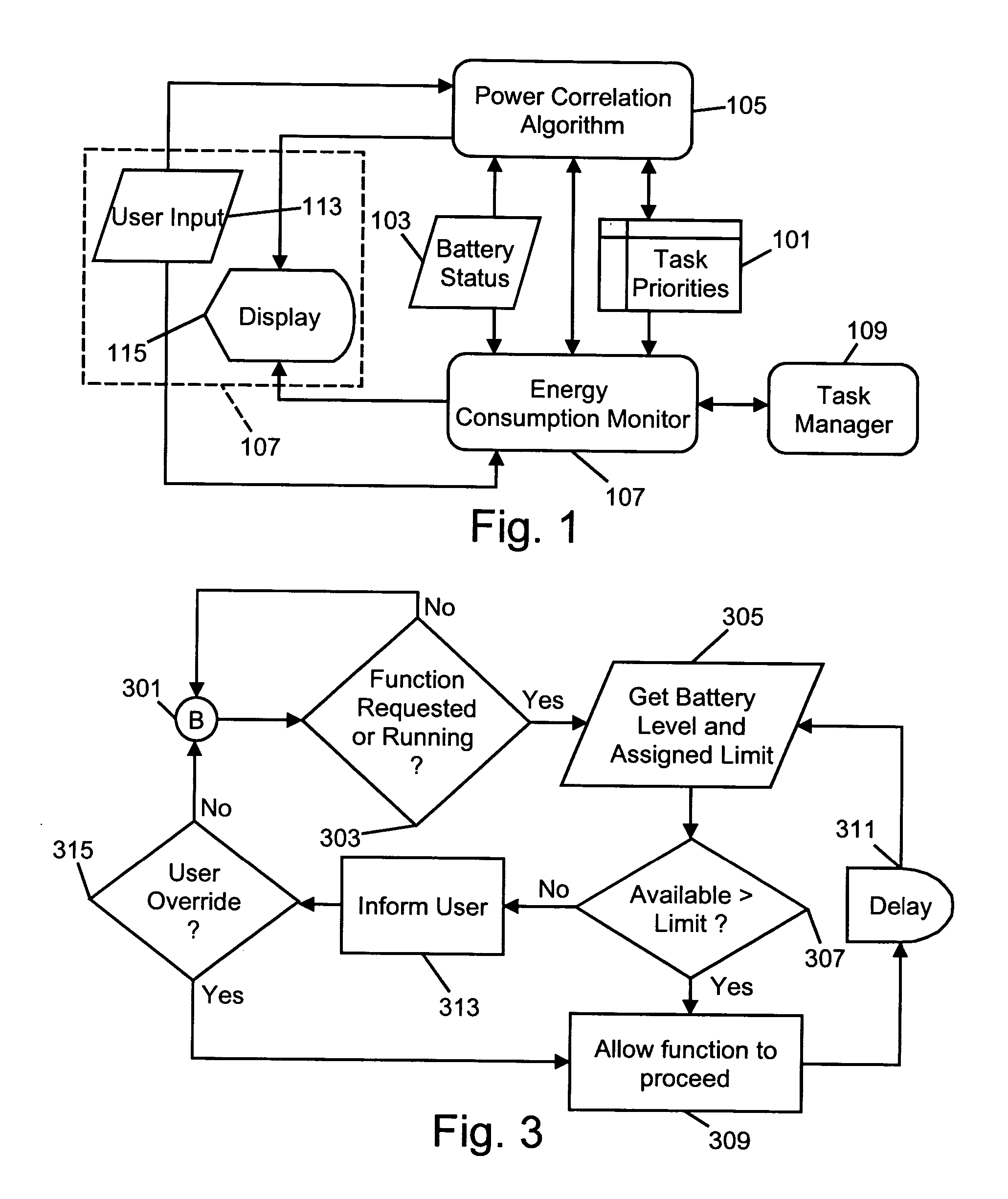 Power management system for multi-function battery-operated device