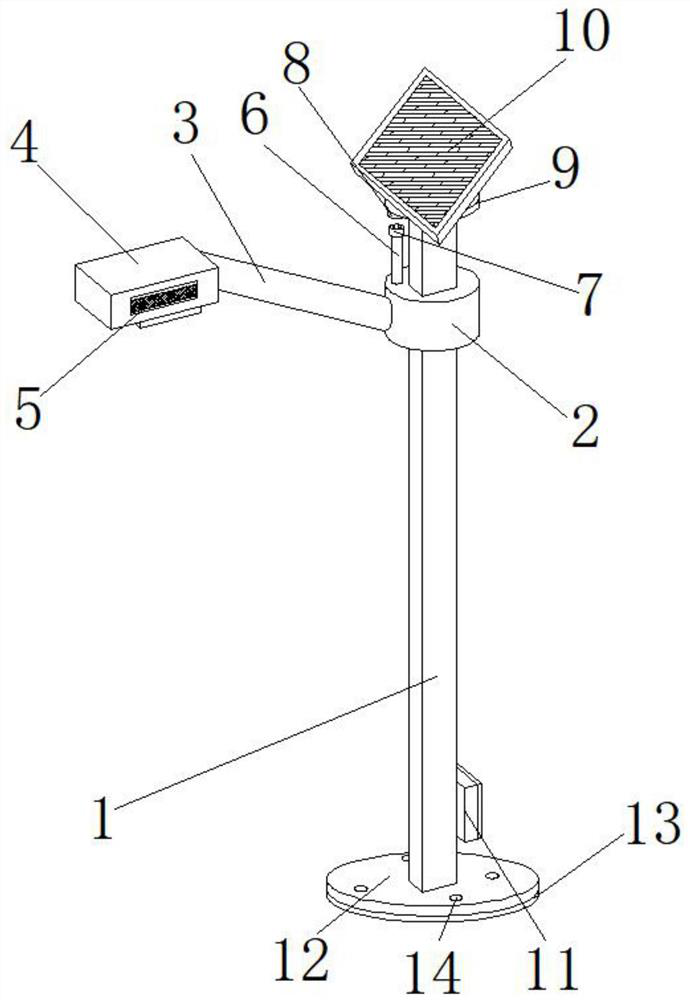 Lamp lifting and fastening device and lamp