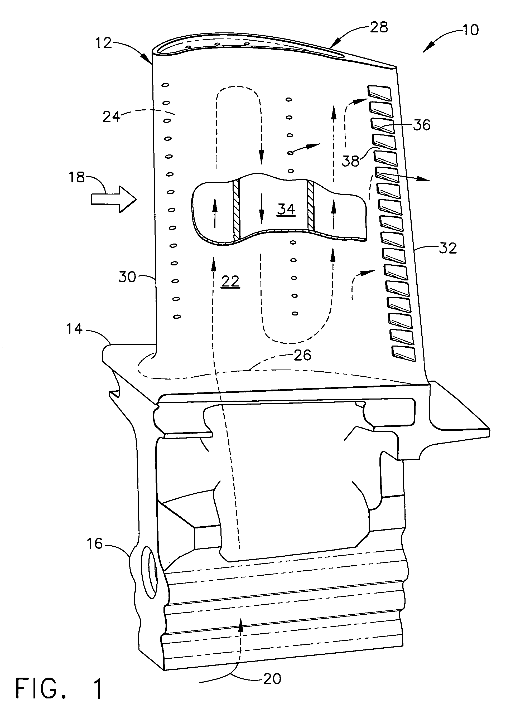 Stepped outlet turbine airfoil