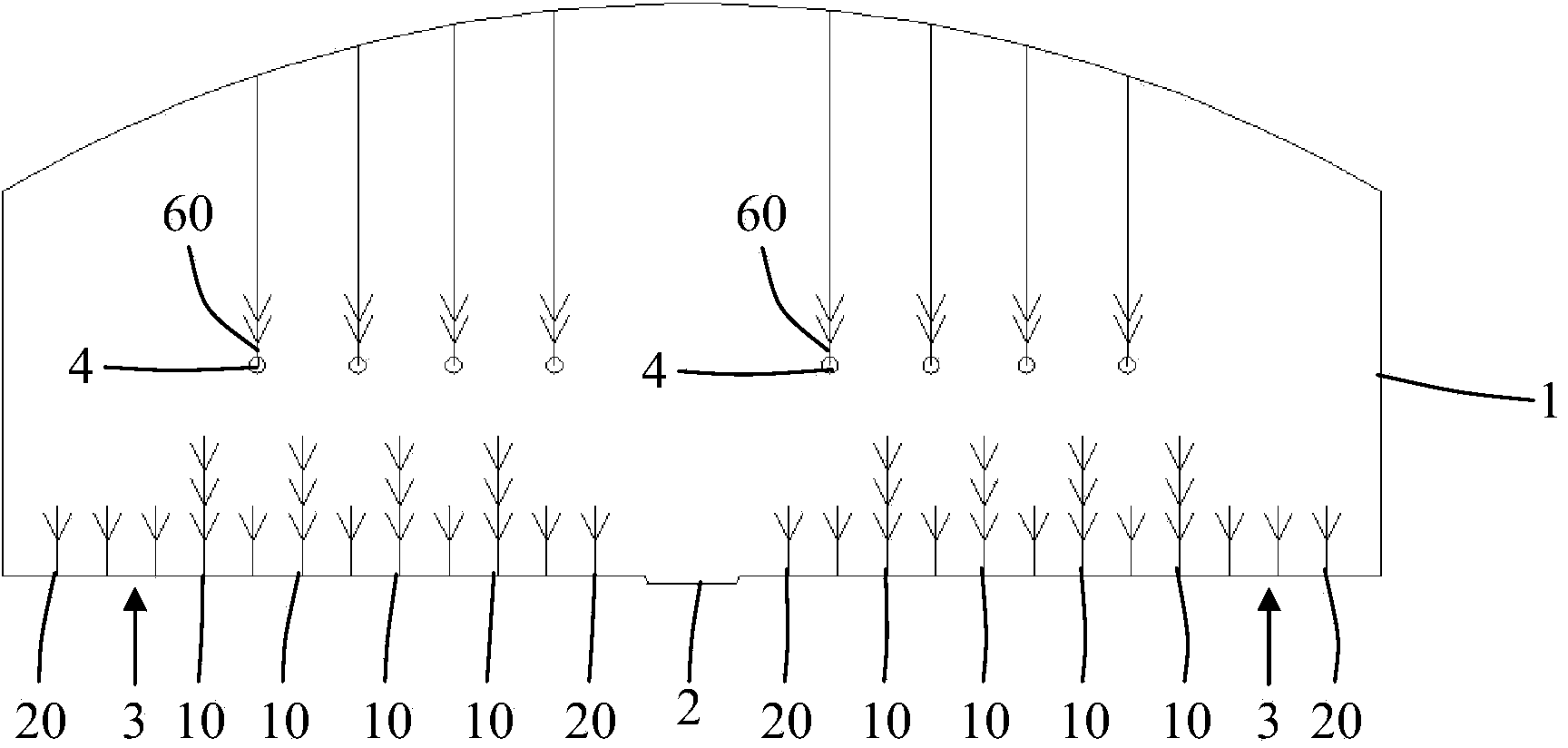 Paddy-upland rotation planting method of greenhouse potherbs