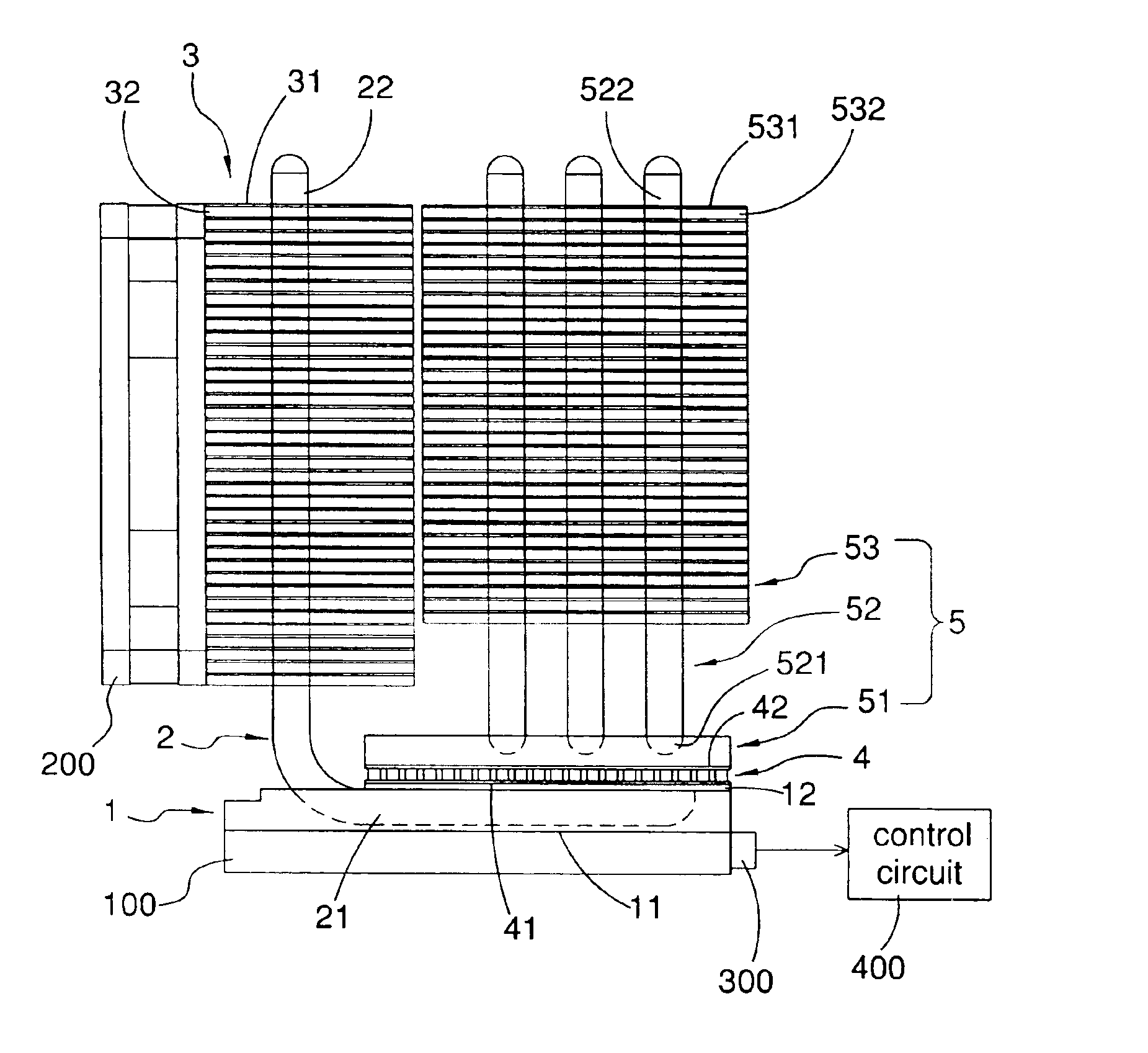 Two stage radiation thermoelectric cooling apparatus