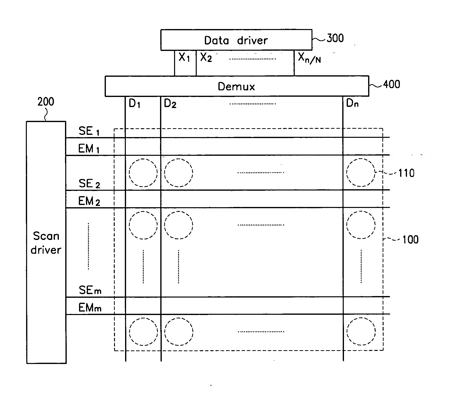 Demultiplexing device and display device using the same