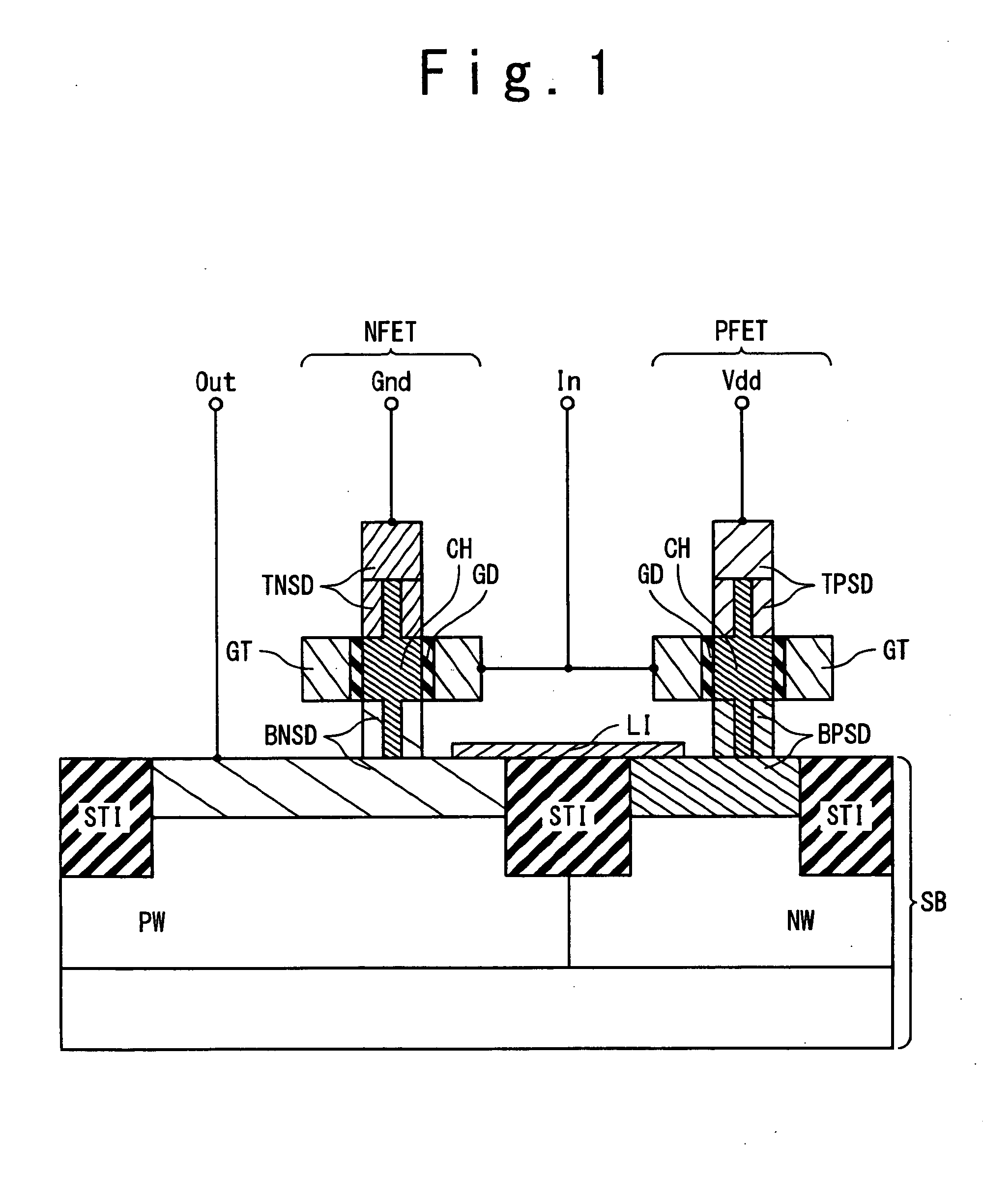 Semiconductor device having vertical field effect transistor and method of manufacturing the same