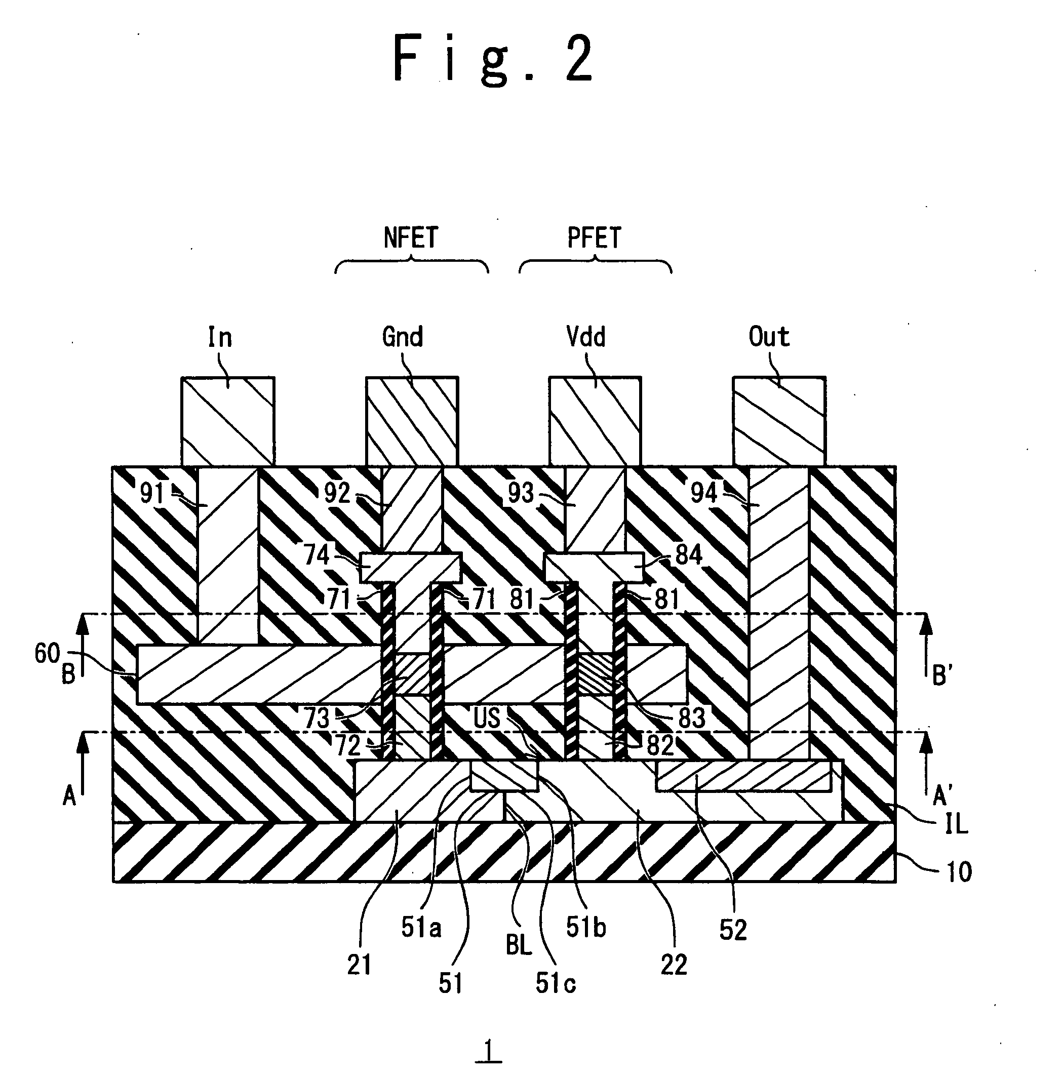 Semiconductor device having vertical field effect transistor and method of manufacturing the same