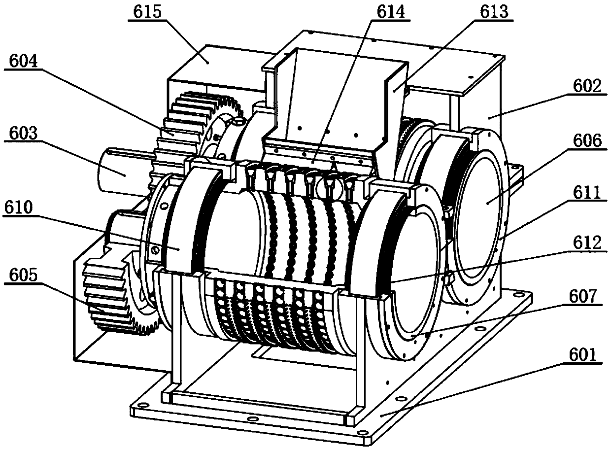 Double-roll biological coal granulator