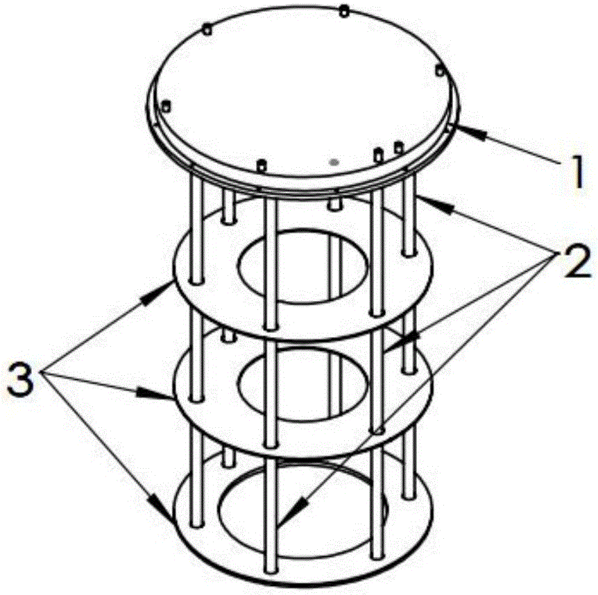 Assembling auxiliary device for large-scale vertical HVPE reaction chamber