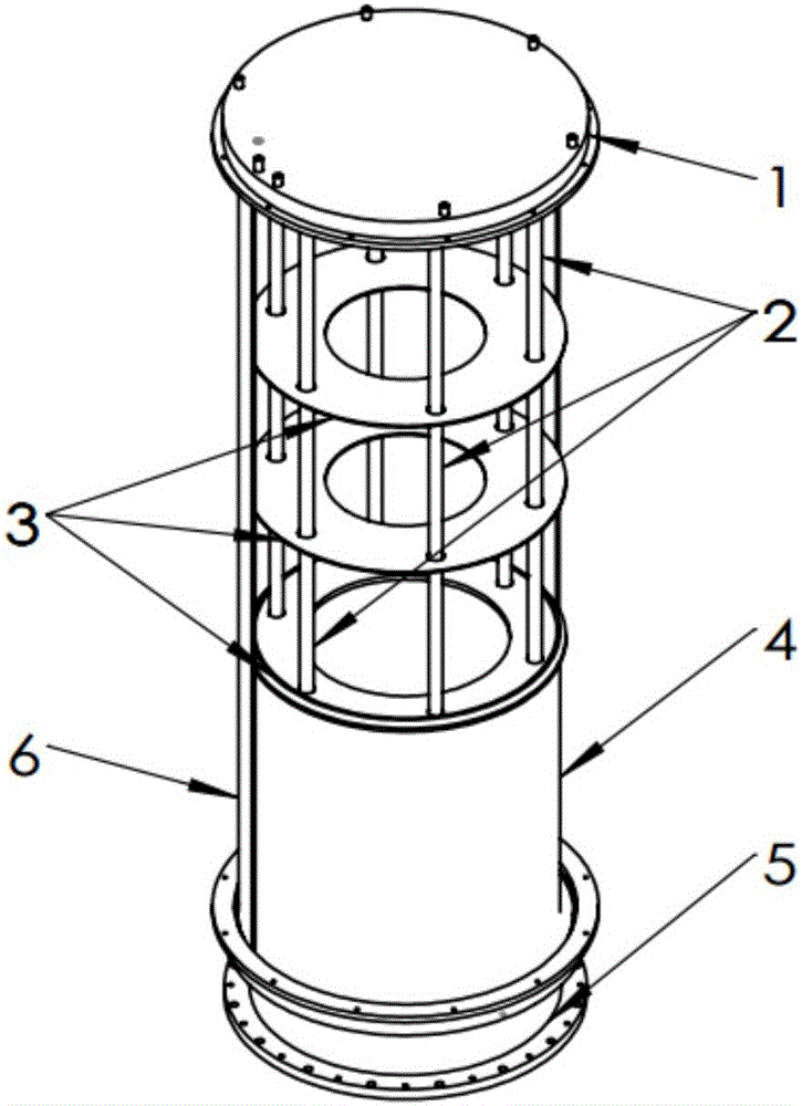 Assembling auxiliary device for large-scale vertical HVPE reaction chamber