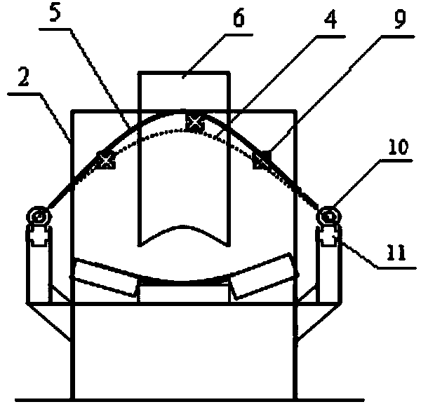 Folding type snow and rain prevention device of sealing-tape machine