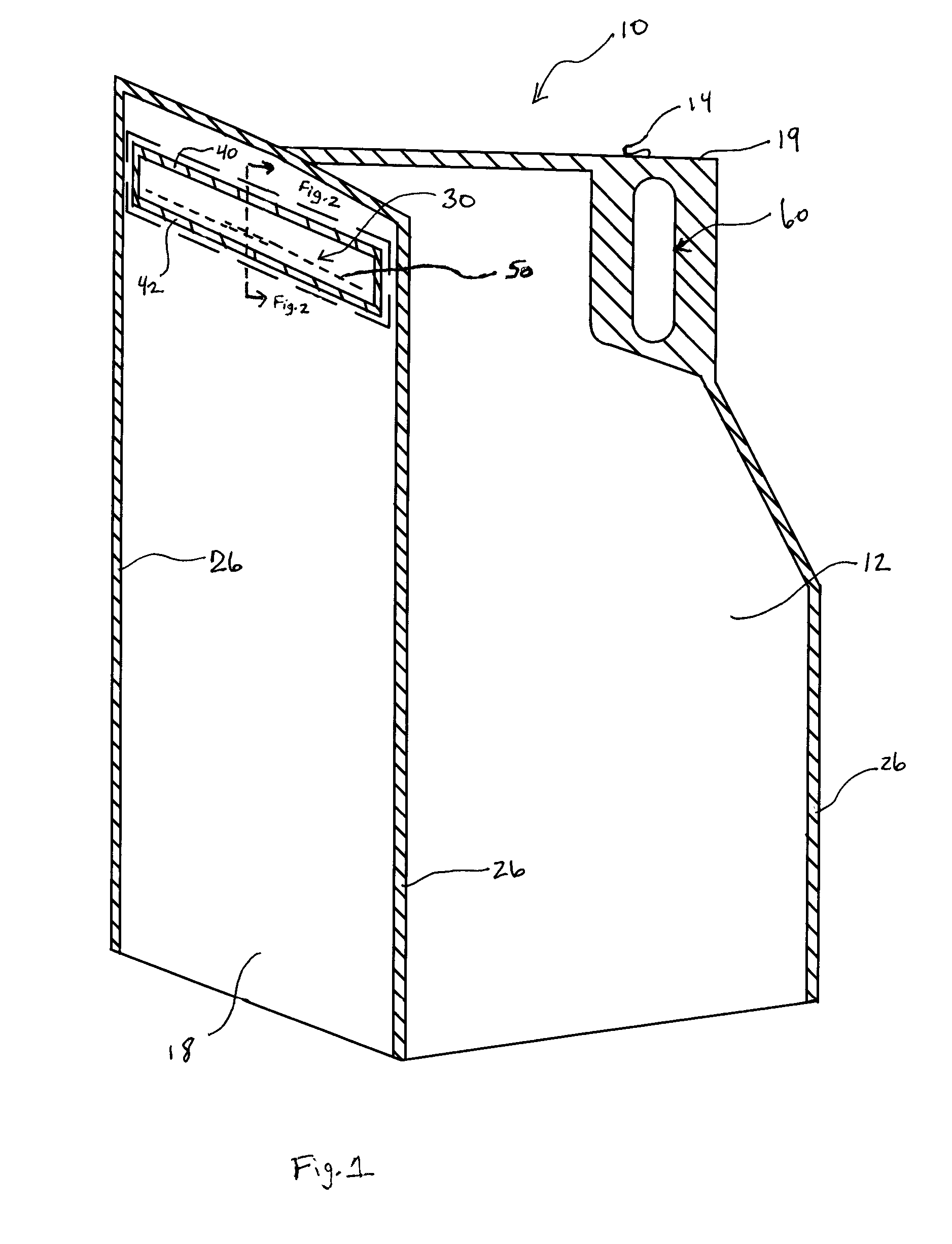 Package with releasable film access opening