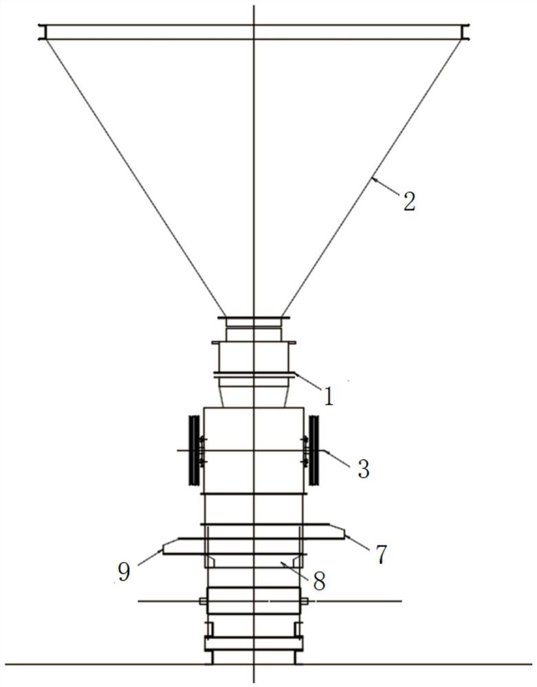 Float high-alumina glass production system and cullet graded discharging device