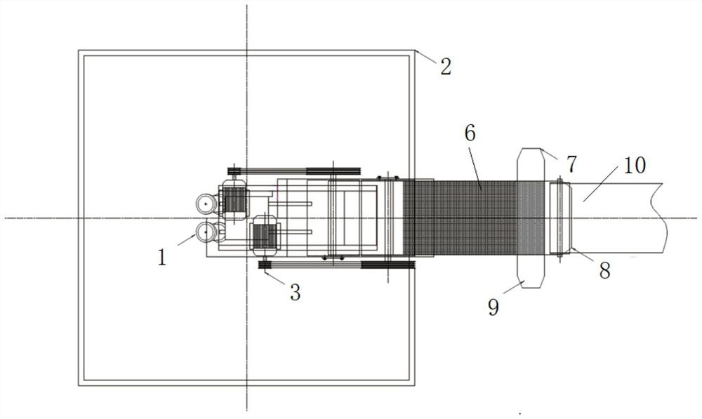 Float high-alumina glass production system and cullet graded discharging device