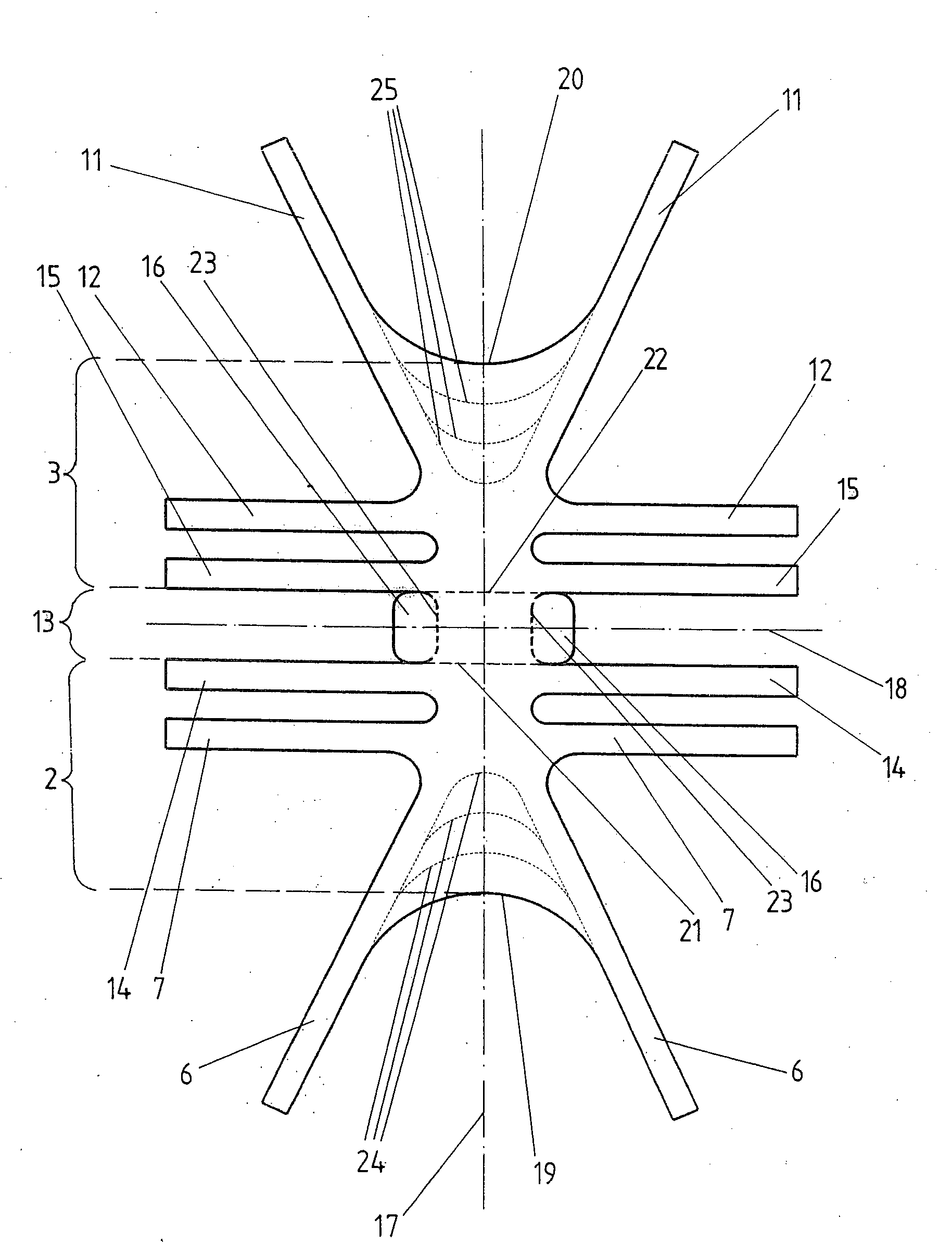 Implantable mesh for surgical reconstruction in the area of the pelvic floor