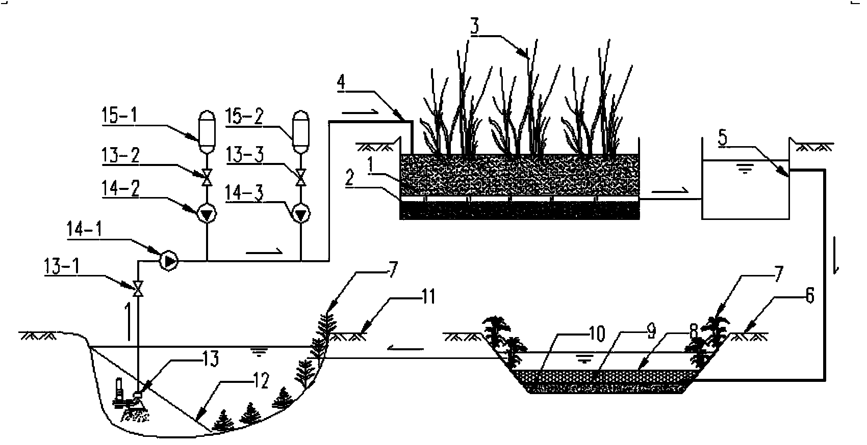 Ecological water conservancy restoration system and method for heavy metal polluted farmland soil