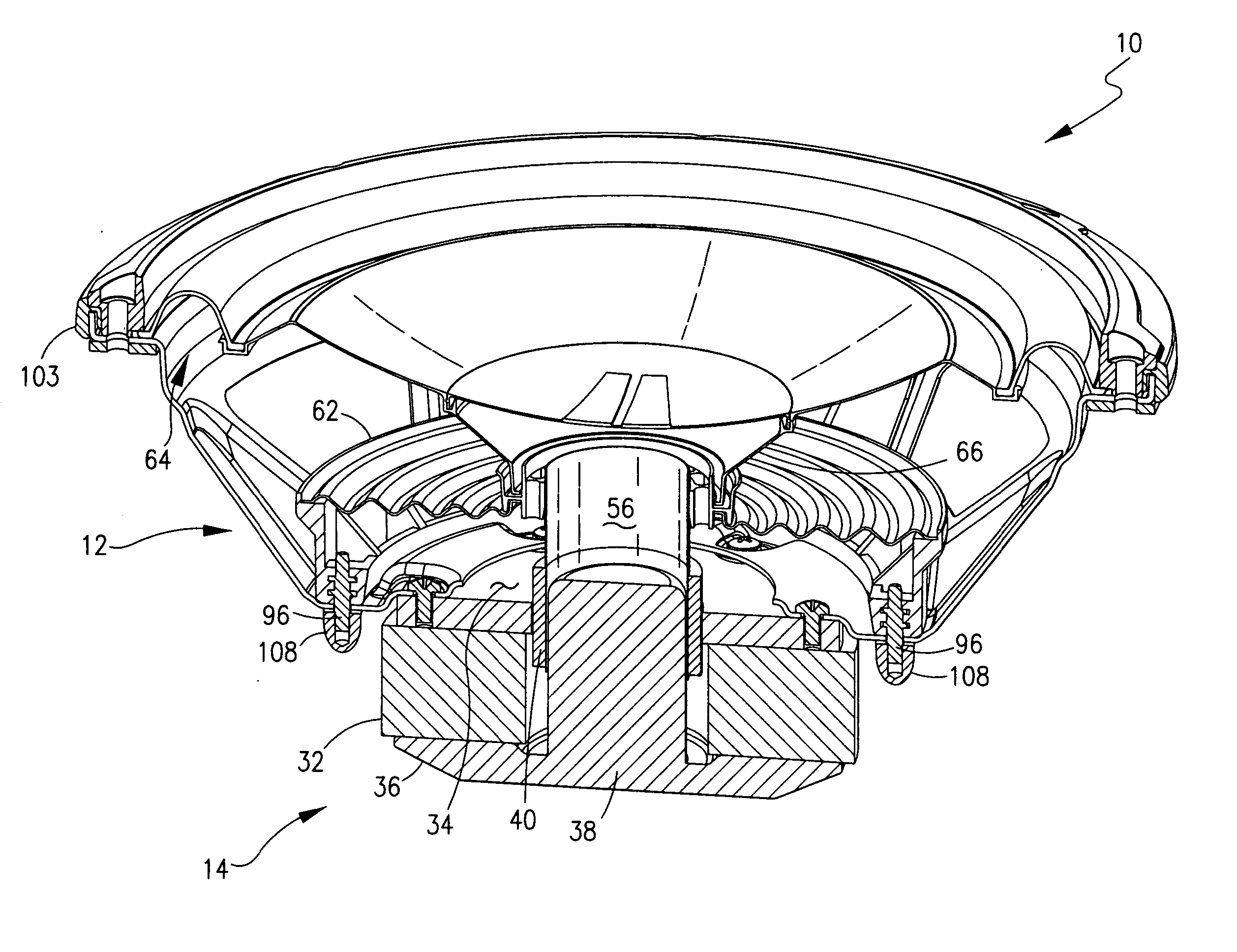 Loudspeaker with field replaceable parts and method of assembly