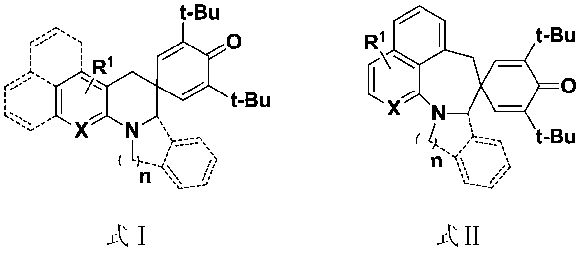 A kind of synthetic method of nitrogen heterocyclic substituted p-quinone skeleton spiro compound