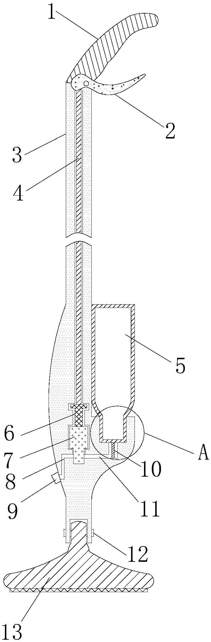 Handheld ground cleaner with mist spray mop rod