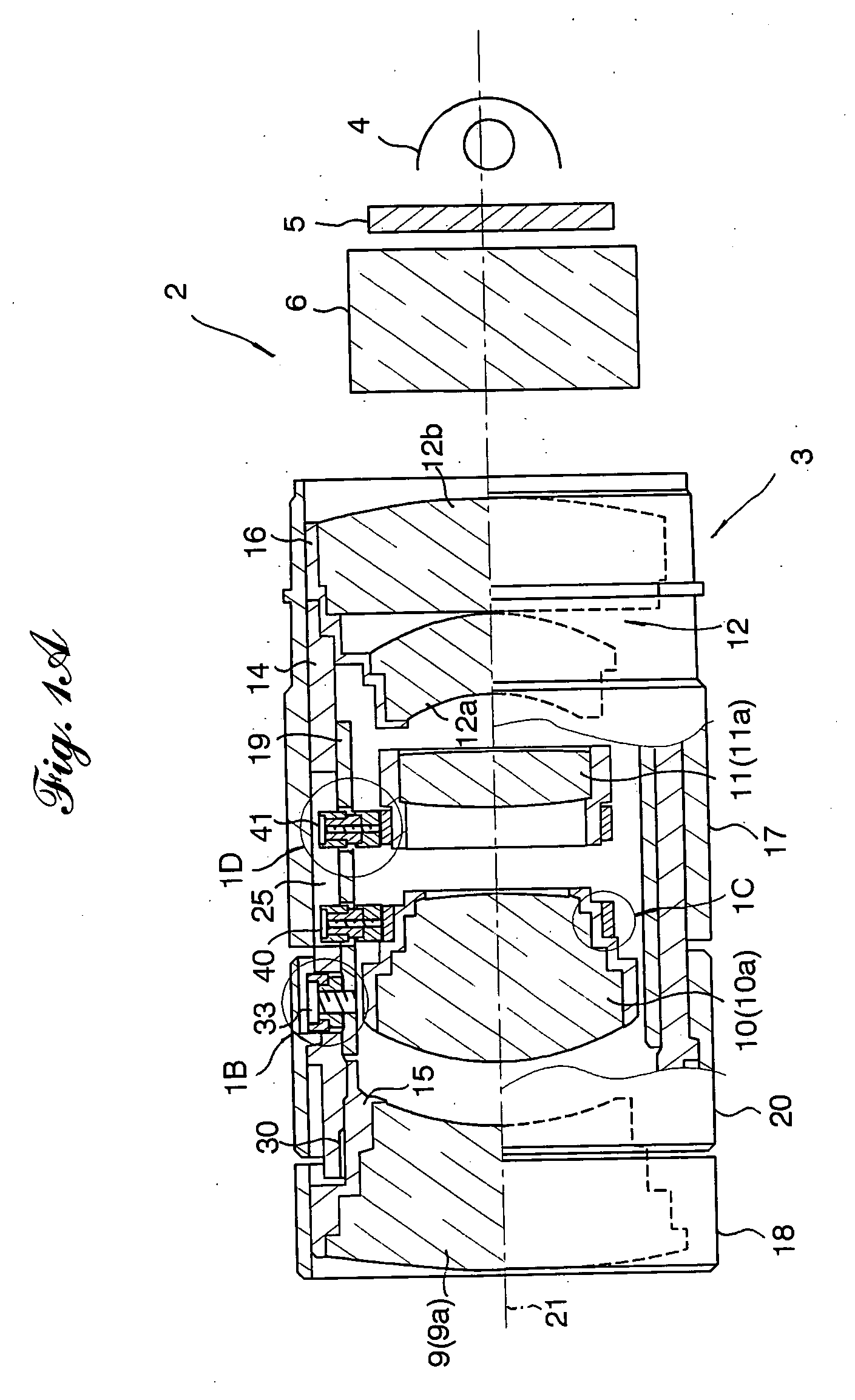 Lens holder for lens device and process of assembring lens device equipped with the lens holder