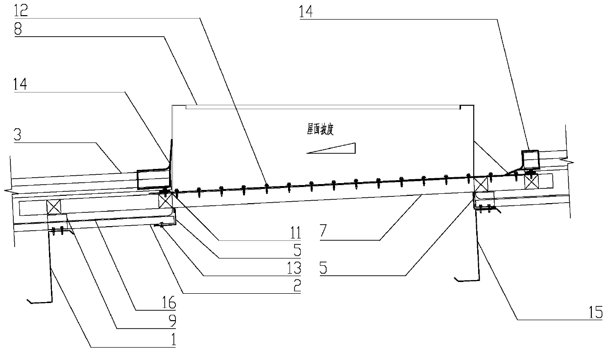Sliding-type roof draught fan system and installation method thereof