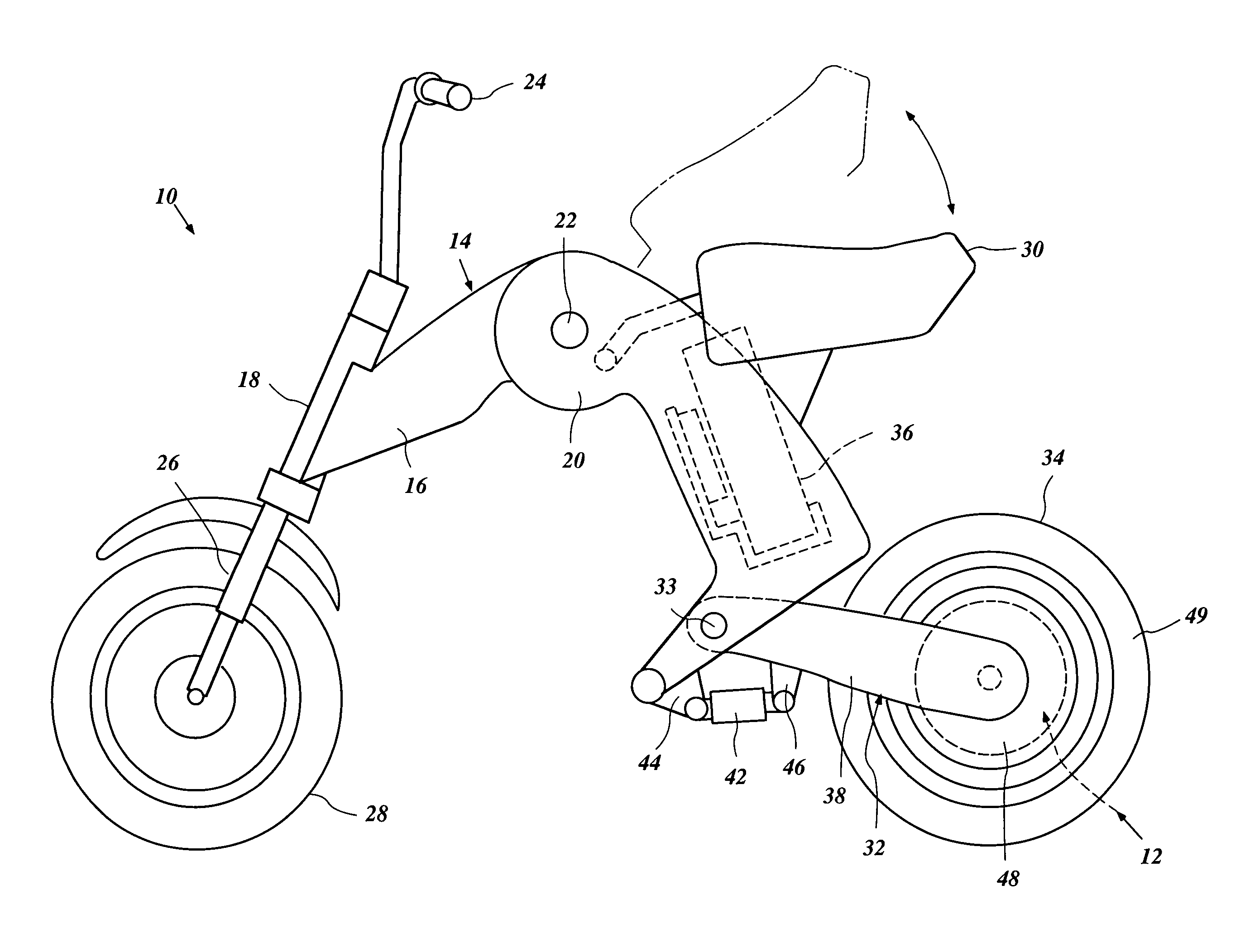 Electrically operated power unit, electric vehicle and electric motorcycle