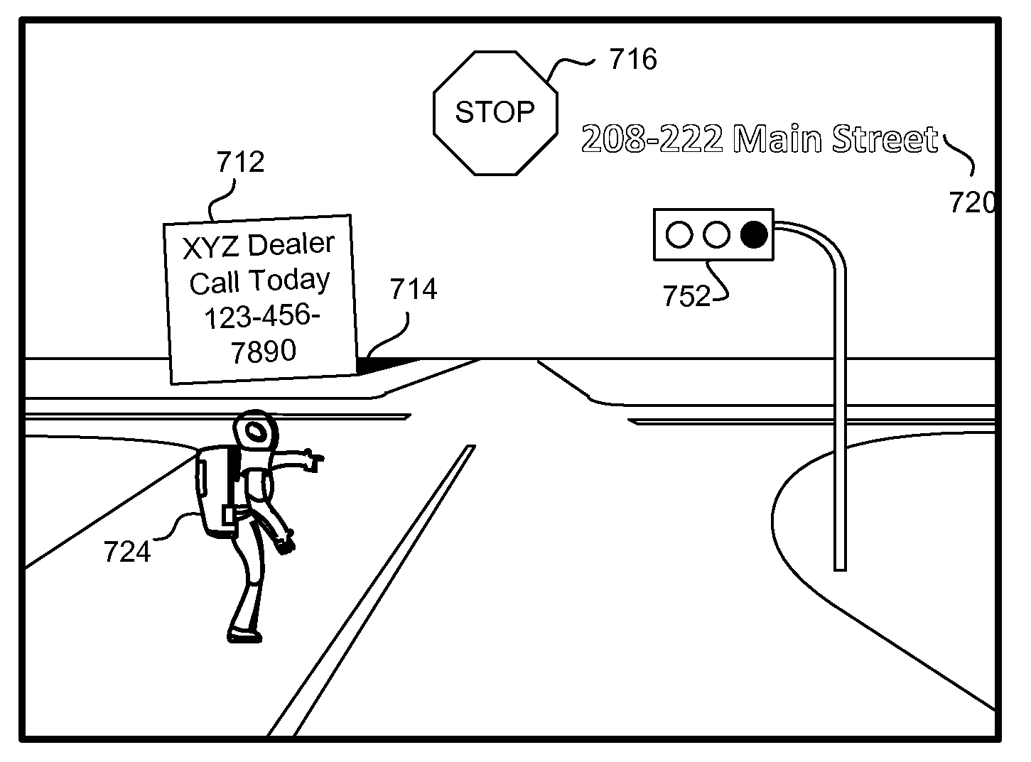 Method to generate virtual display surfaces from video imagery of road based scenery