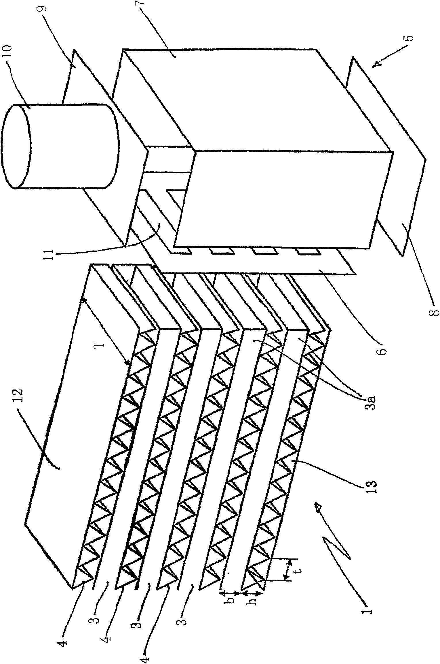 Air-cooled exhaust gas heat exchanger, in particular exhaust gas cooler for motor vehicles