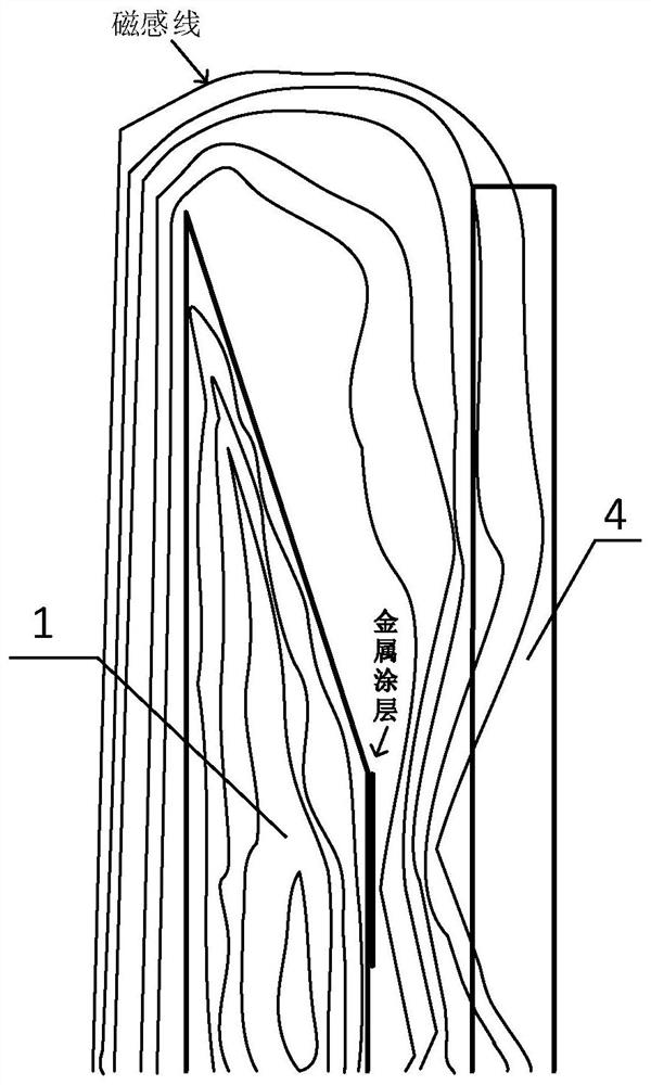 Pipe fitting bulging method and device adopting metal coating magnetic collector