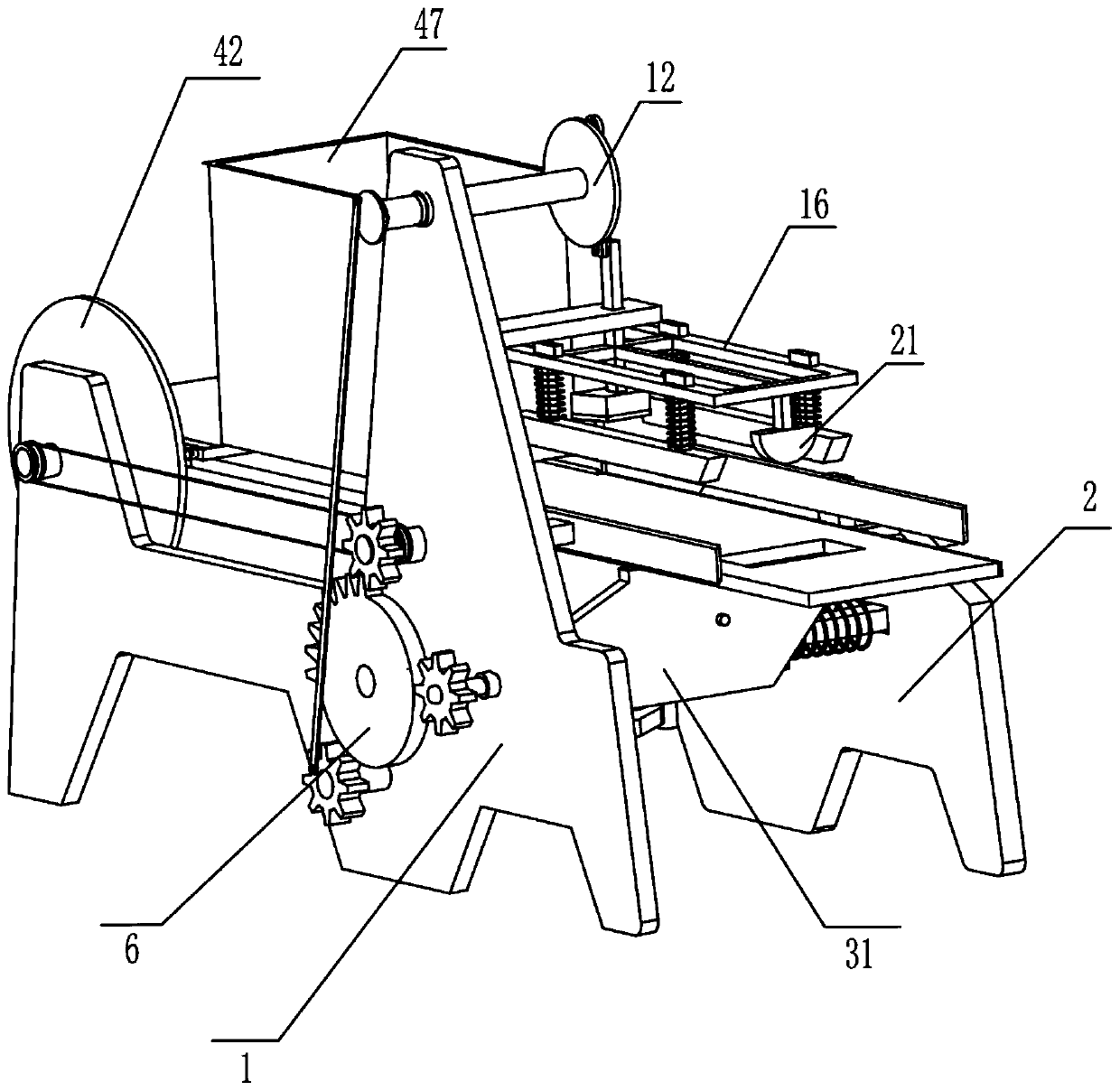 Paper gift bag cutting device