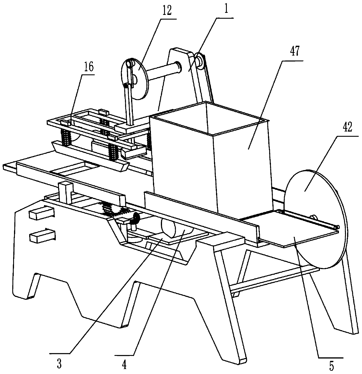 Paper gift bag cutting device