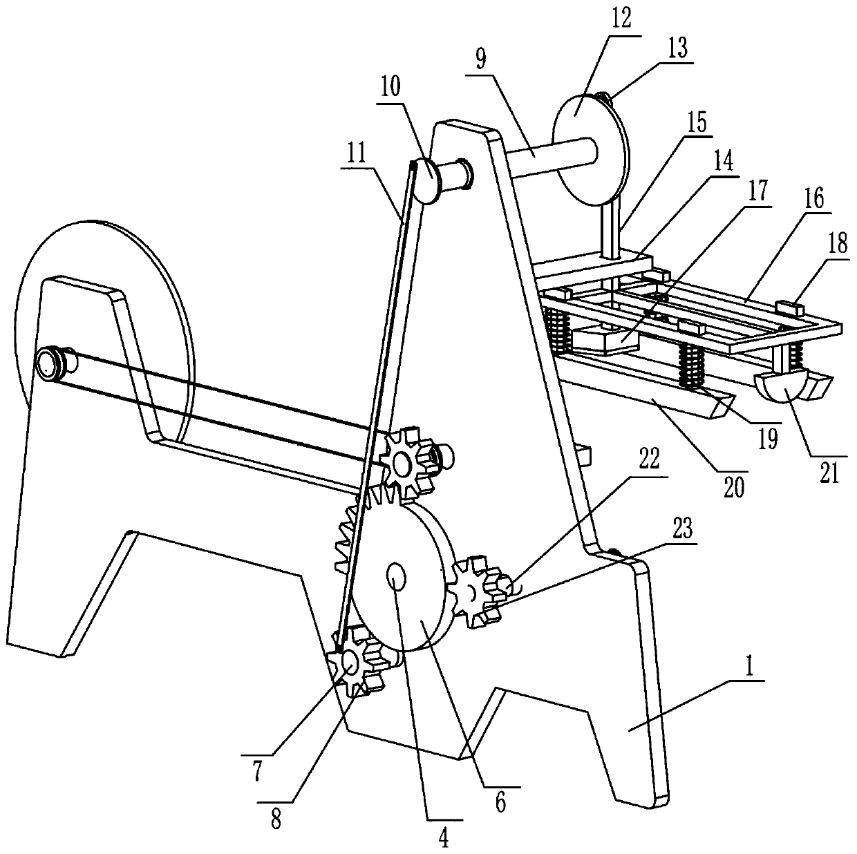 Paper gift bag cutting device