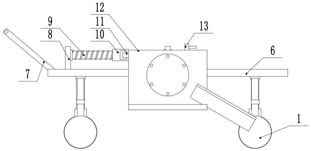 Spacing-adjustable soil loosening device for agricultural planting