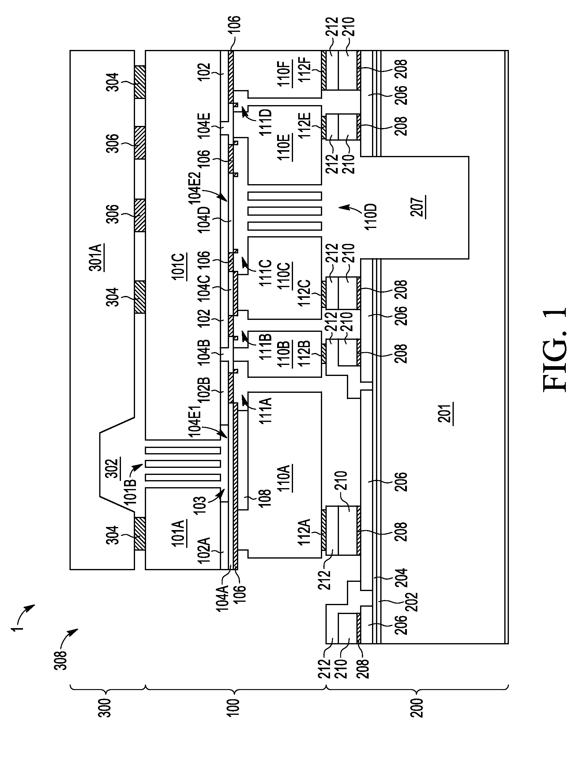 MEMS Fabrication Process with Two Cavities Operating at Different Pressures