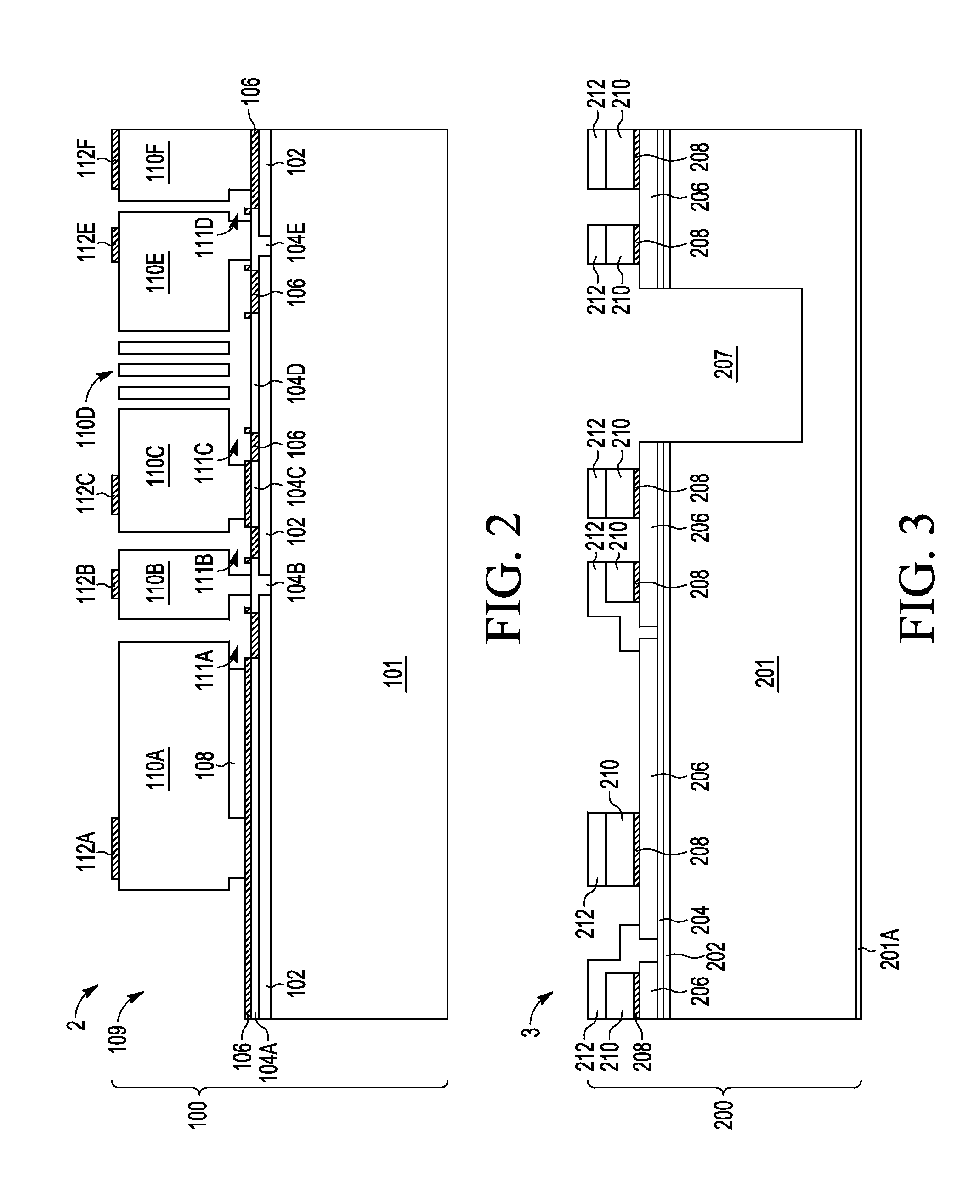 MEMS Fabrication Process with Two Cavities Operating at Different Pressures