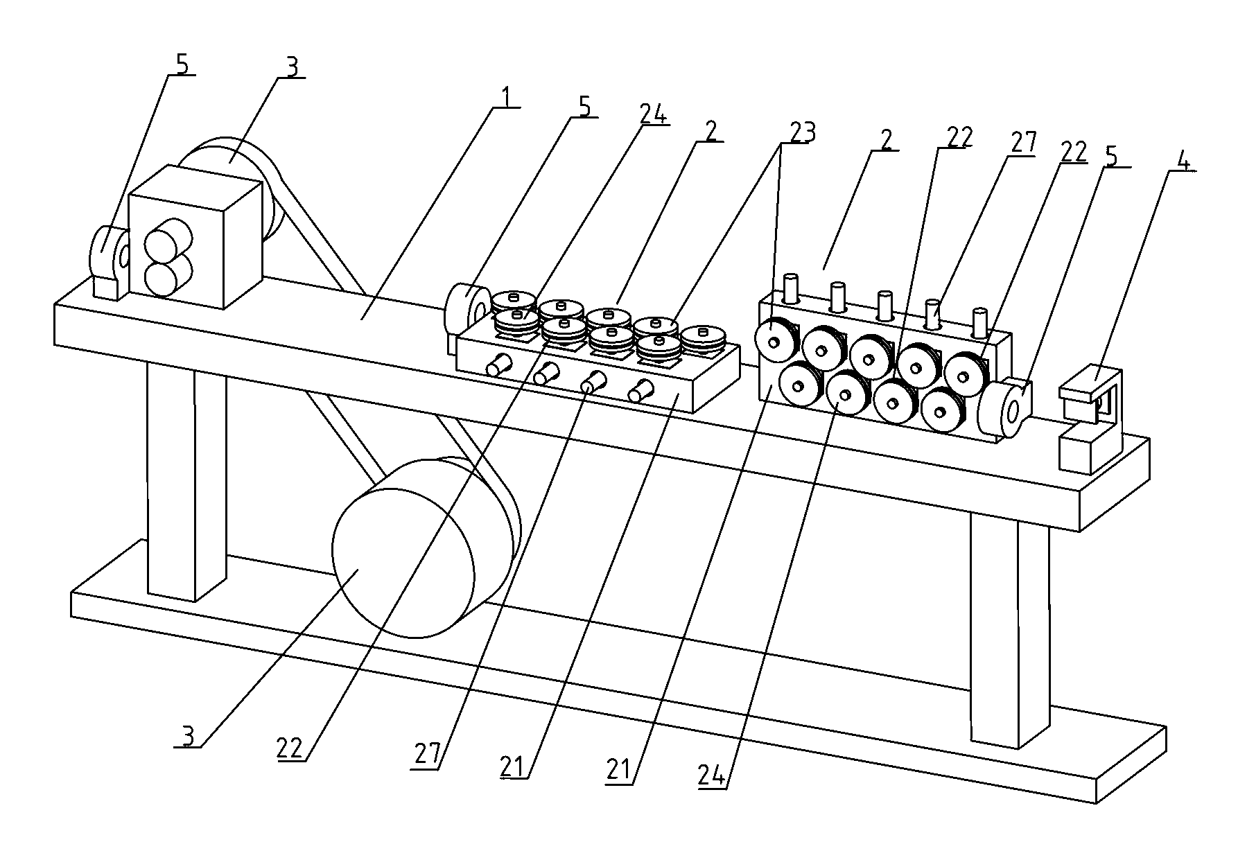 Wire adjusting mechanism of winding machine for winding fan housing