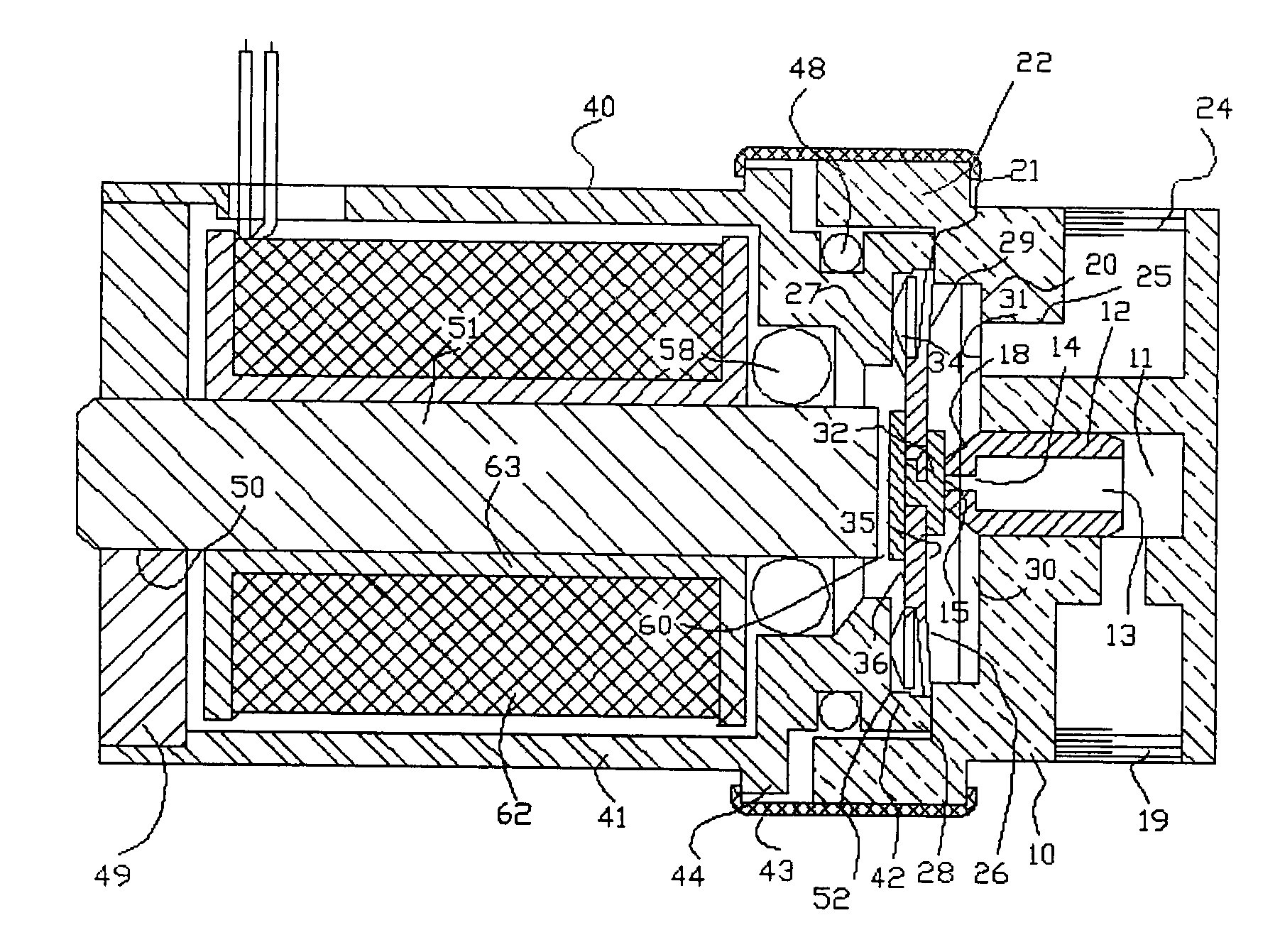 Electrically controlled proportional valve