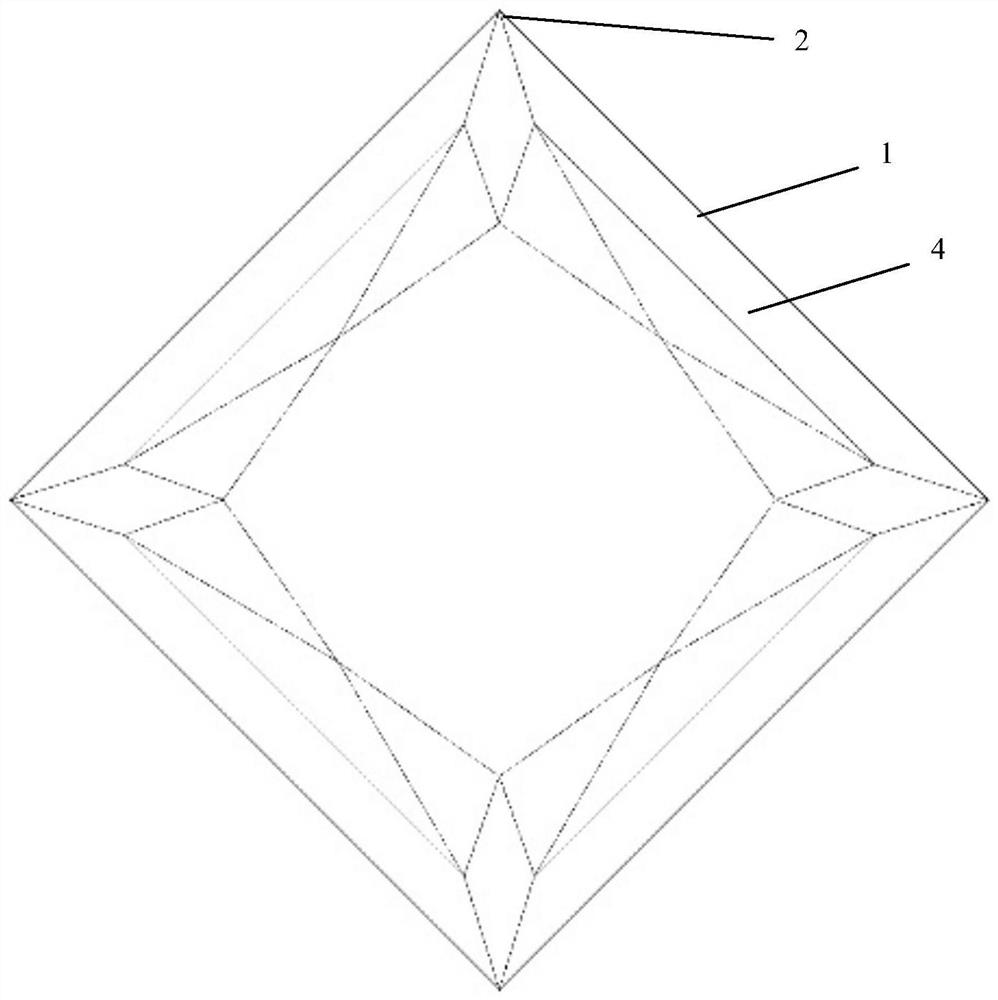 Cutting method for diamond with radian and diamond