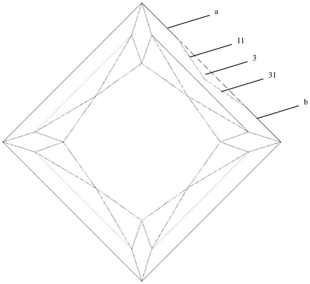 Cutting method for diamond with radian and diamond