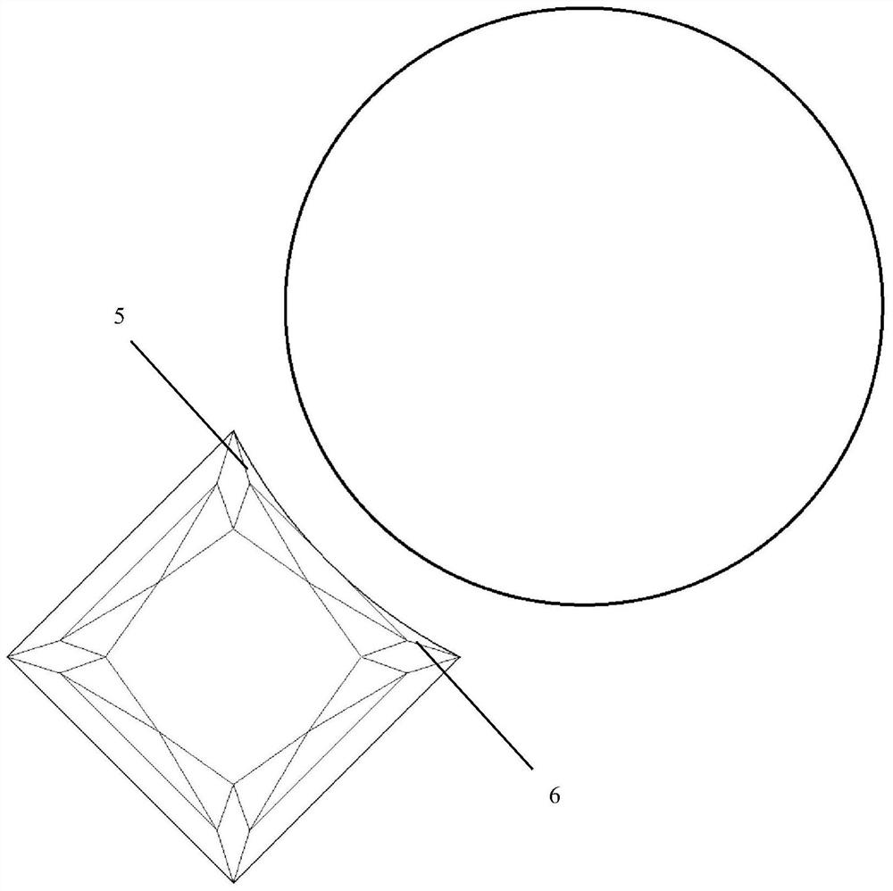 Cutting method for diamond with radian and diamond