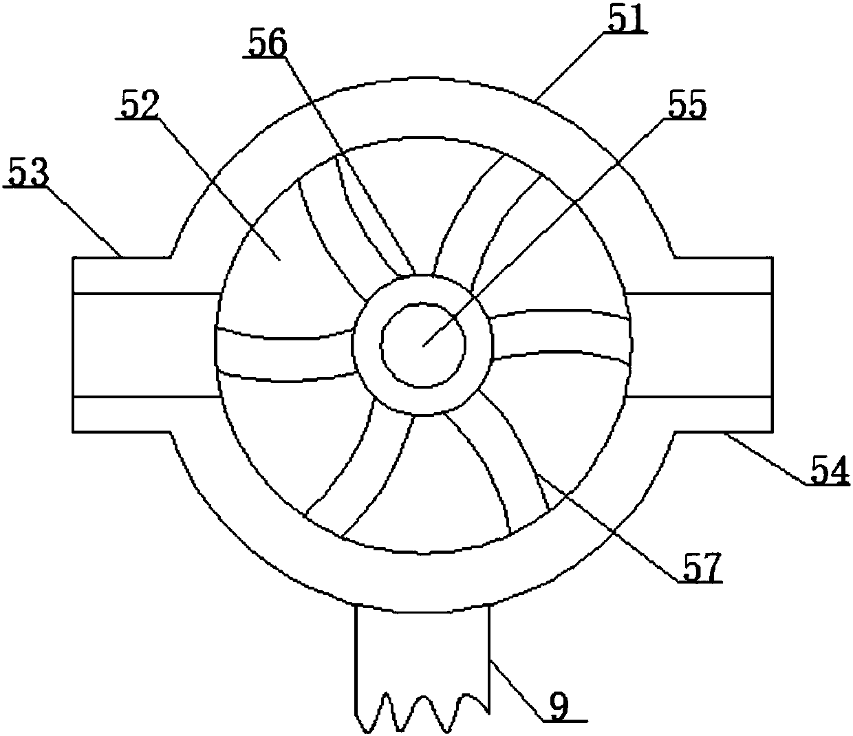 Spiral winding device for stripy article
