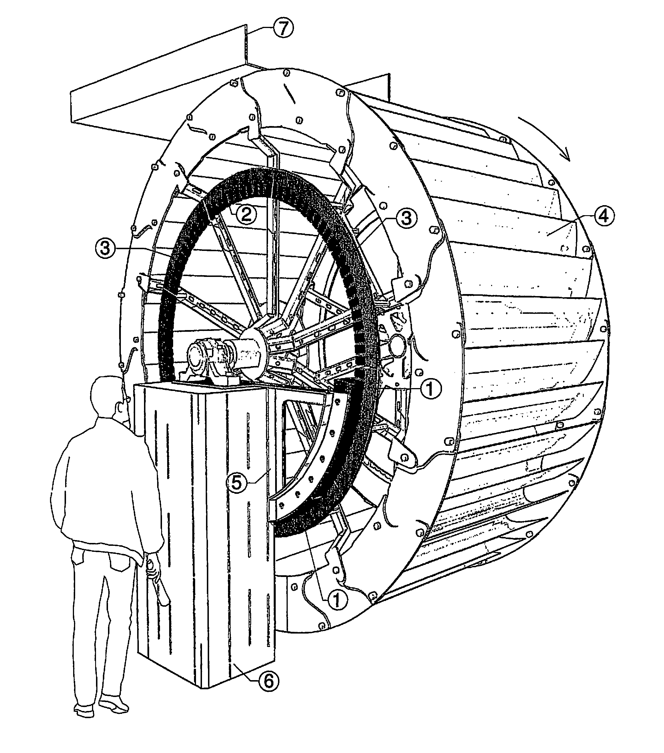 Water wheel comprising a built-in generator