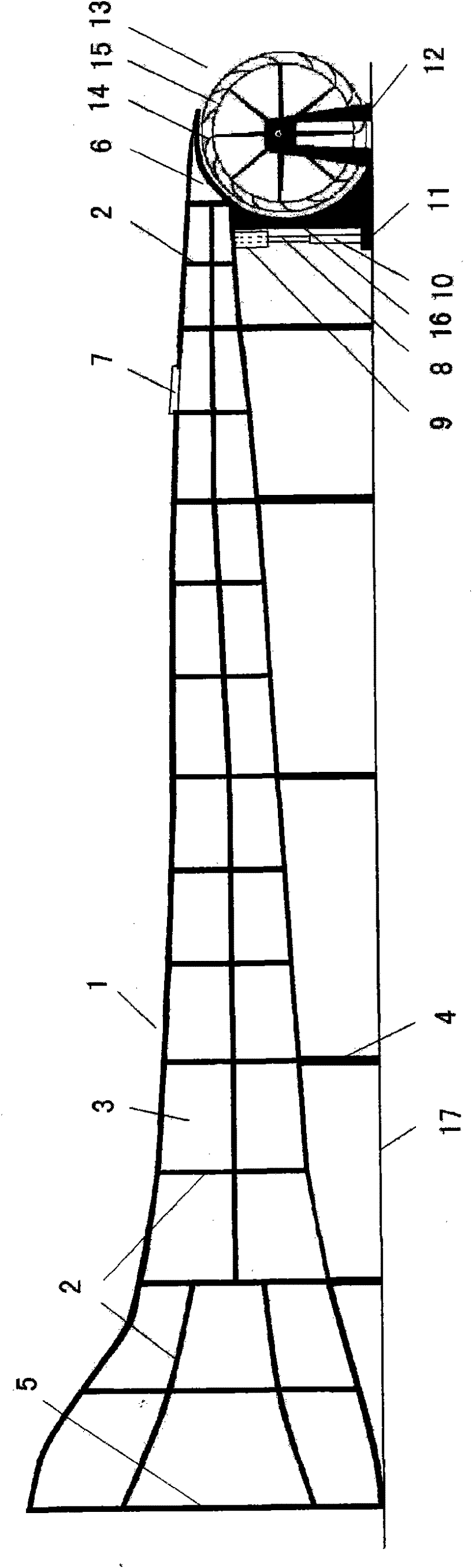 Wind-collecting wind wheel device and wind power generation equipment