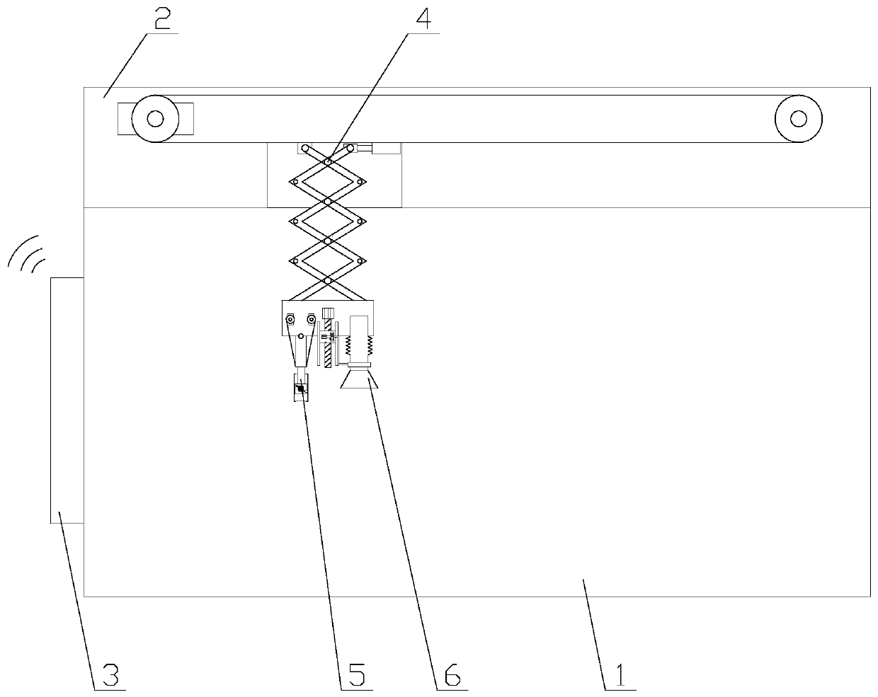 An intelligent device with functions of wiping blackboard and absorbing dust