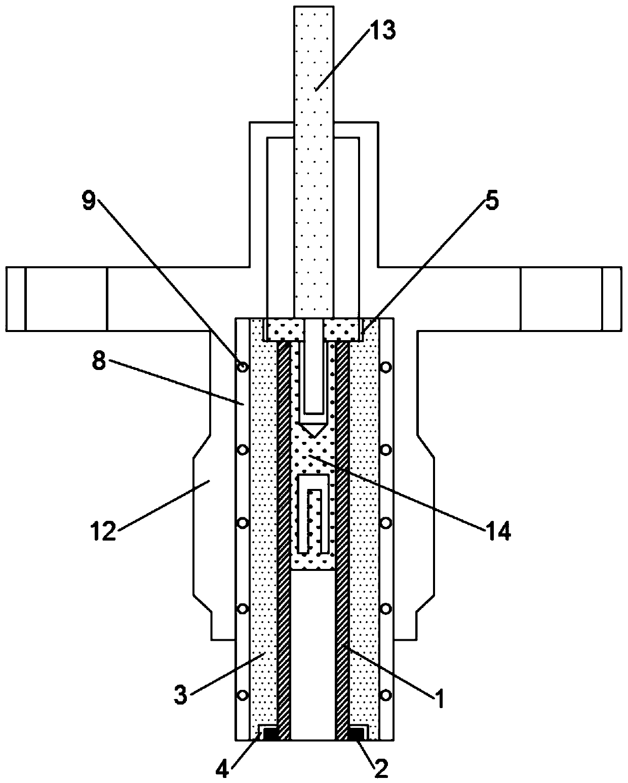 A semi-rigid cable welding void rate control method and supporting tooling