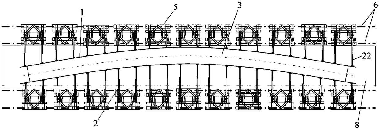 Straddle type single-rail track beam formwork system and application method