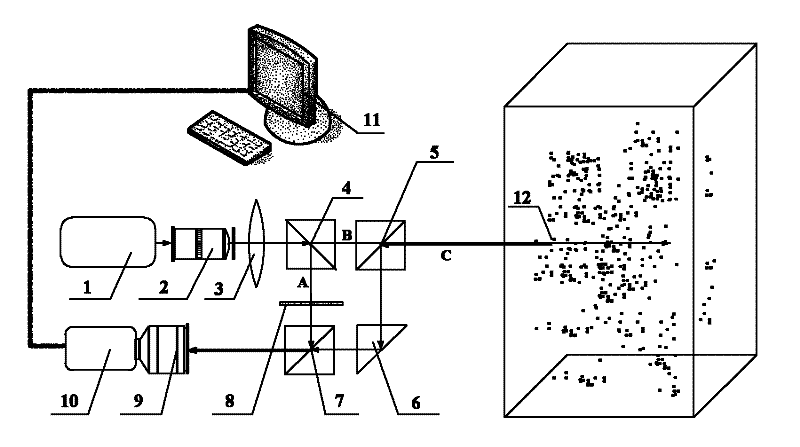 Compact digital holographic apparatus and method of particle field