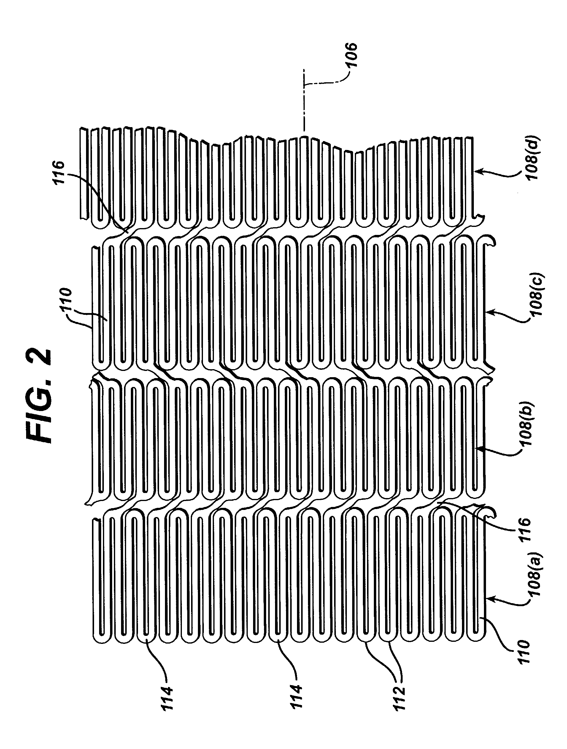 Anvil bridge stent design