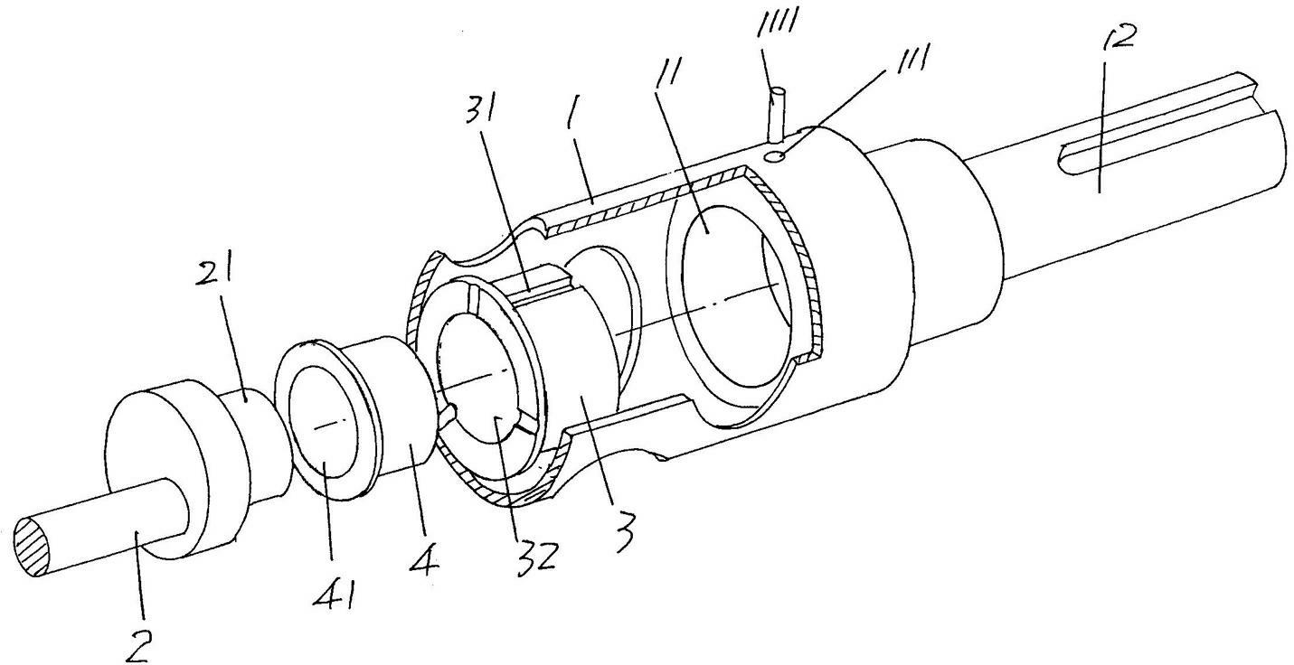 Matching structure for porous stirring shaft and eccentric rod of ice cream machine