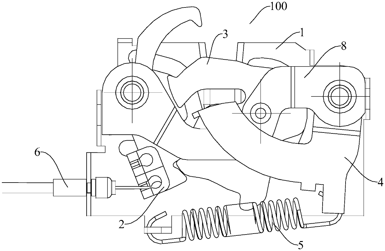 Front engine room cover lock and vehicle