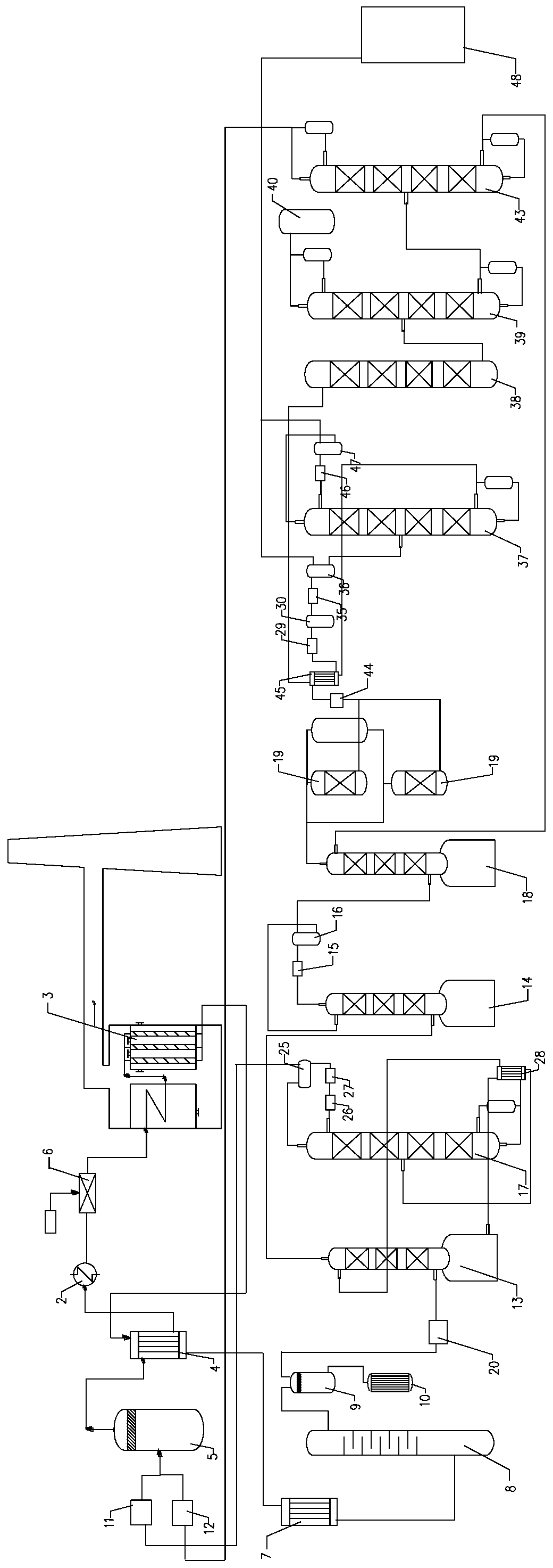 Device, system and process method for preparing olefin through reaction of carbon dioxide and light alkane