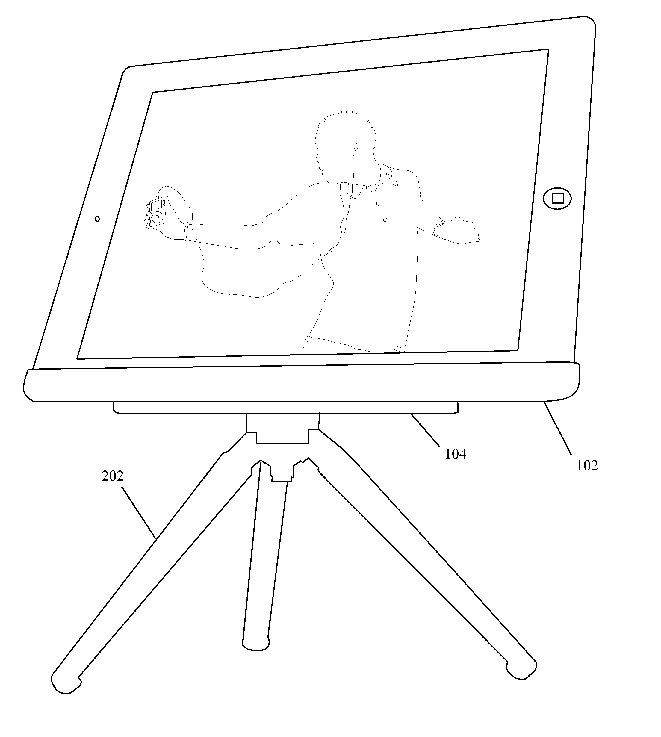 Magnetic stand for tablet device